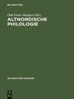 cover image of Altnordische Philologie